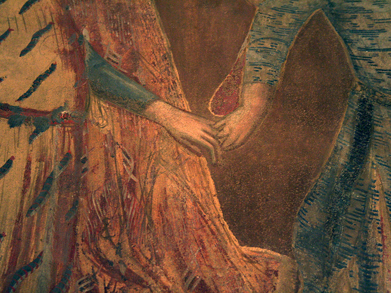 Symbolbild mit zeitgenössischer Darstellung von gereichten Händen als Link zu den Sponsoren